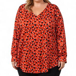 The Limited Red Polka Dot Shirt 3XL Blouse Office Business Workwear New Tags